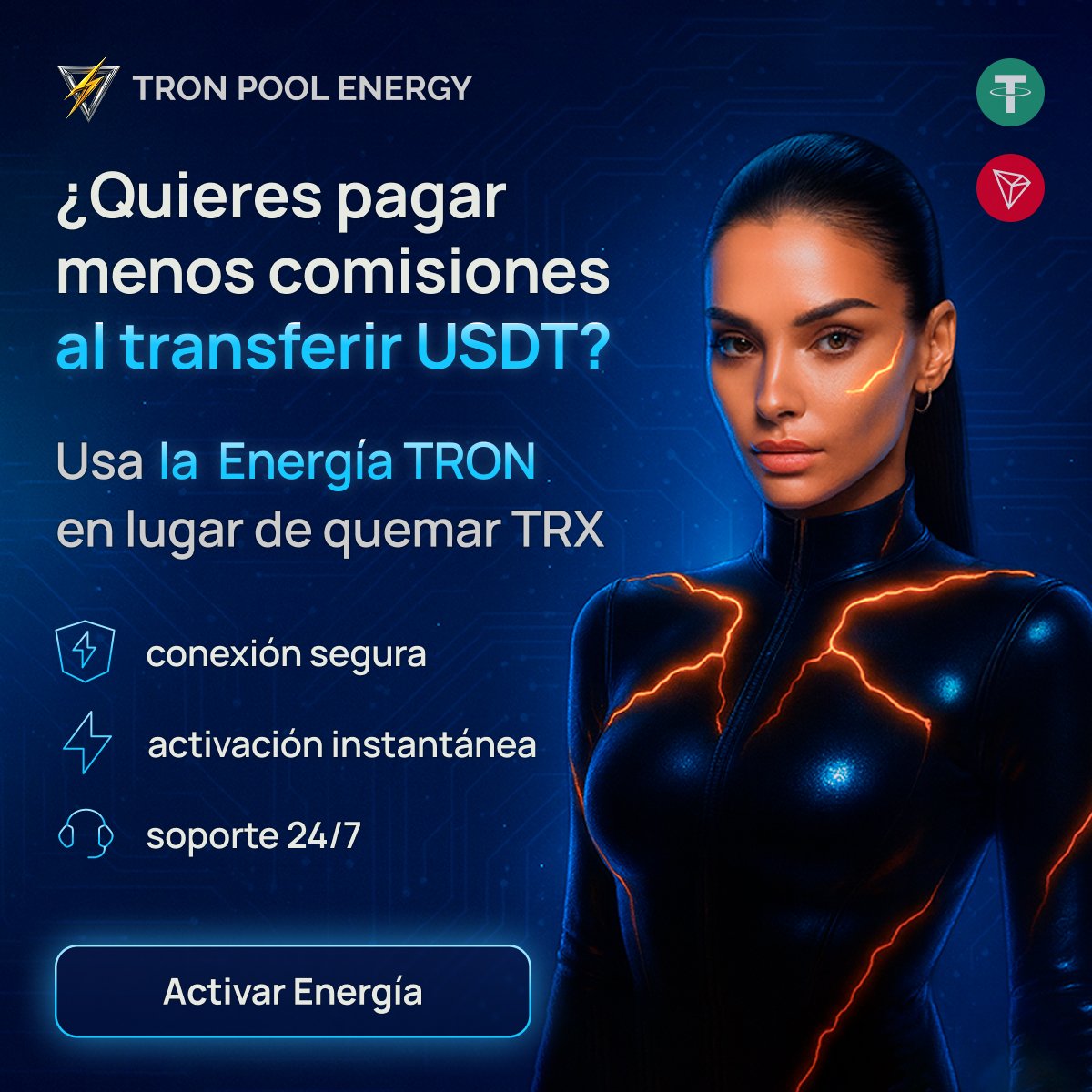 Reduce tus costos de USDT TRC-20 con Tron Pool Energy. Seguro, transparente y rentable en cada operación.