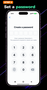 The setup screen for a six-digit numerical passcode to lock the Trust Wallet app.