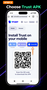 Selecting the official Trust APK installation file download for Android.
