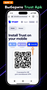 Выбор скачивания официального установочного файла Trust APK для Android.