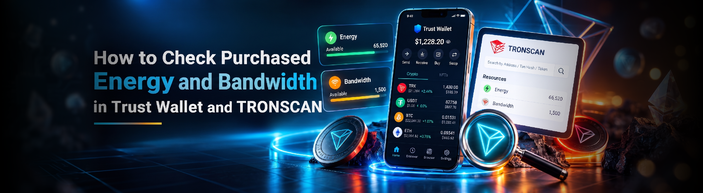 How to check TRON Energy and Bandwidth in Trust Wallet and TRONSCAN