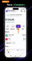 Botón "Intercambiar" (Swap) en la pantalla principal de la billetera de criptomonedas Trust Wallet.