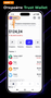 Главный экран Trust Wallet, переход к списку кошельков для восстановления