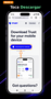 Selección de la plataforma Android para descargar la billetera de criptomonedas Trust Wallet en el sitio web oficial.