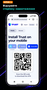 Офіційна сторінка завантаження додатка Trust Wallet у мобільному браузері.