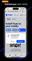 TrustWallet.apk dosyasını indirmek için izin isteyen tarayıcı açılır penceresi.