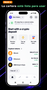 Pantalla principal de trabajo de la billetera de criptomonedas Trust Wallet con saldos y botones de gestión de activos.