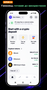 Головний робочий екран криптогаманця Trust Wallet із балансами та кнопками управління активами.